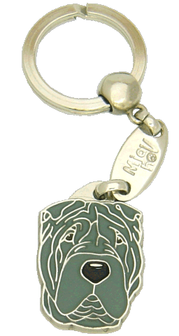 SHAR PEI BLÅ - pet ID tag, dog ID tags, pet tags, personalized pet tags MjavHov - engraved pet tags online